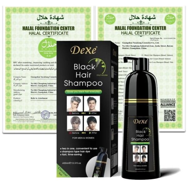 Dexe Black Hair Shampoo - 400ml